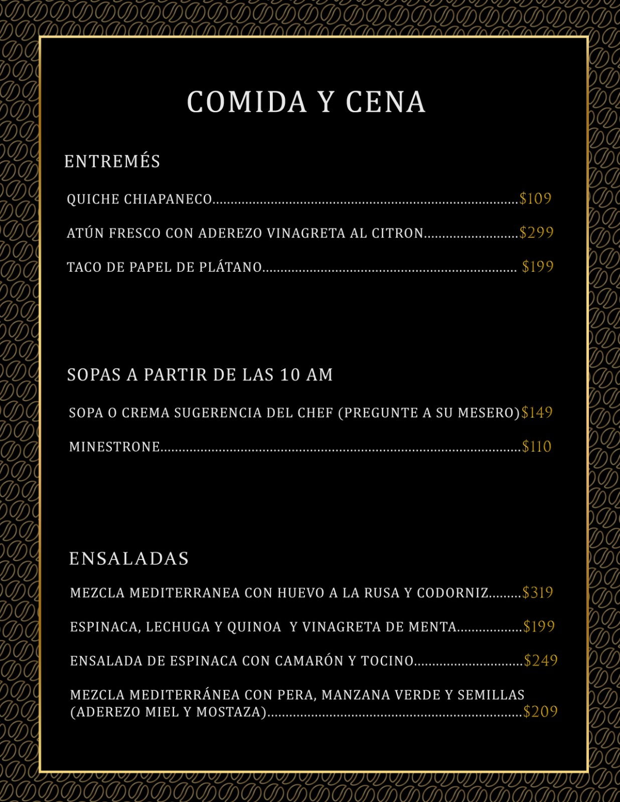 Comida y Cena