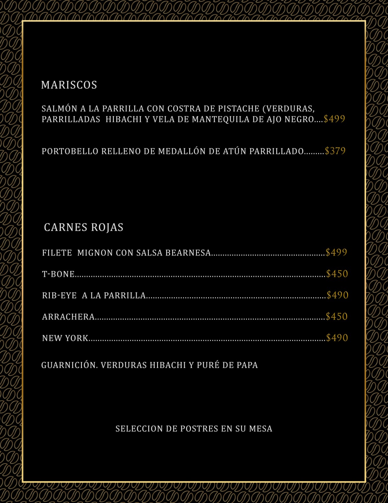 Mariscos y Carnes