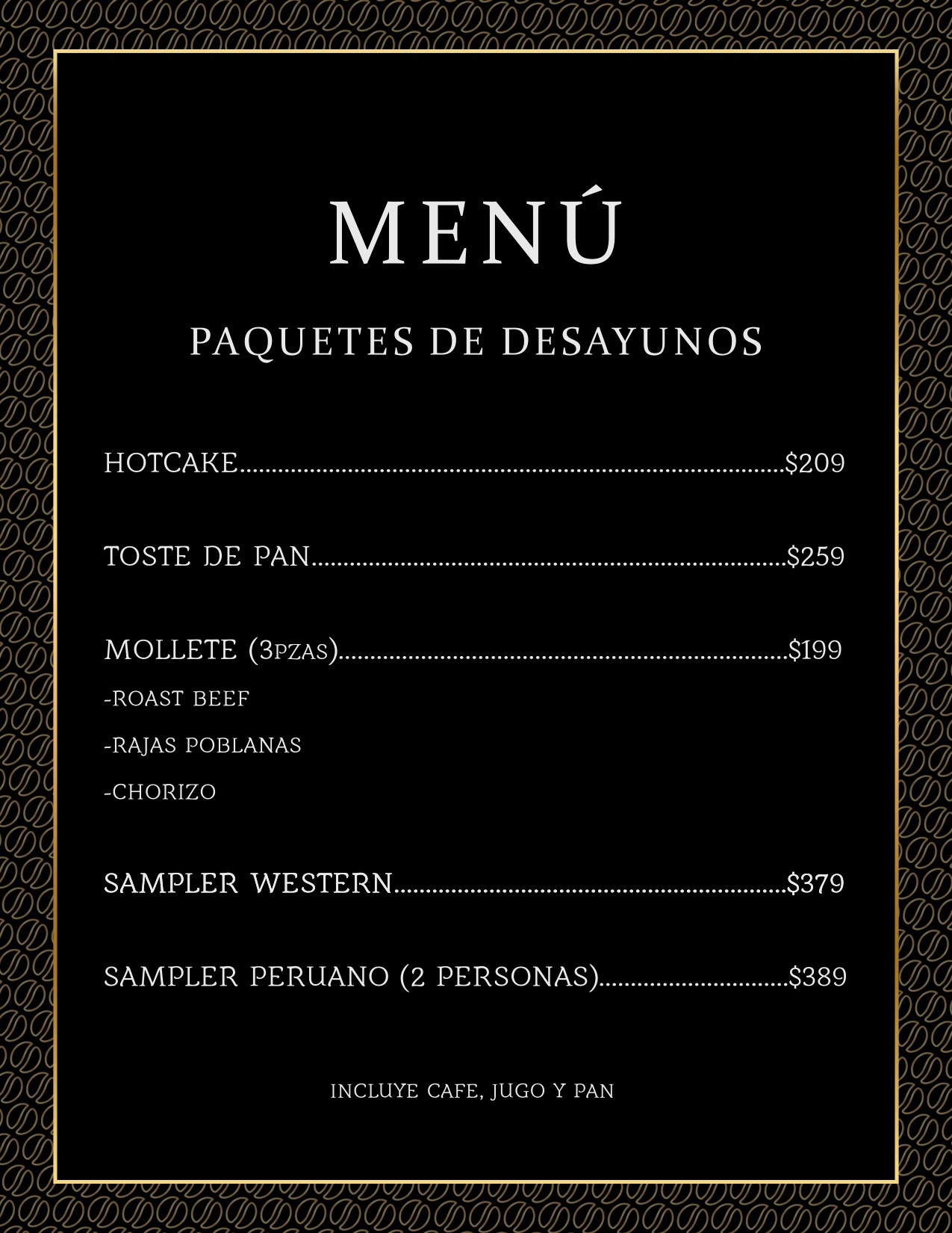 Paquete Desayunos